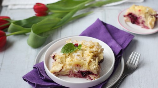 Kicsit bizarr, de annál finomabb a gyümölcsös rakott tészta