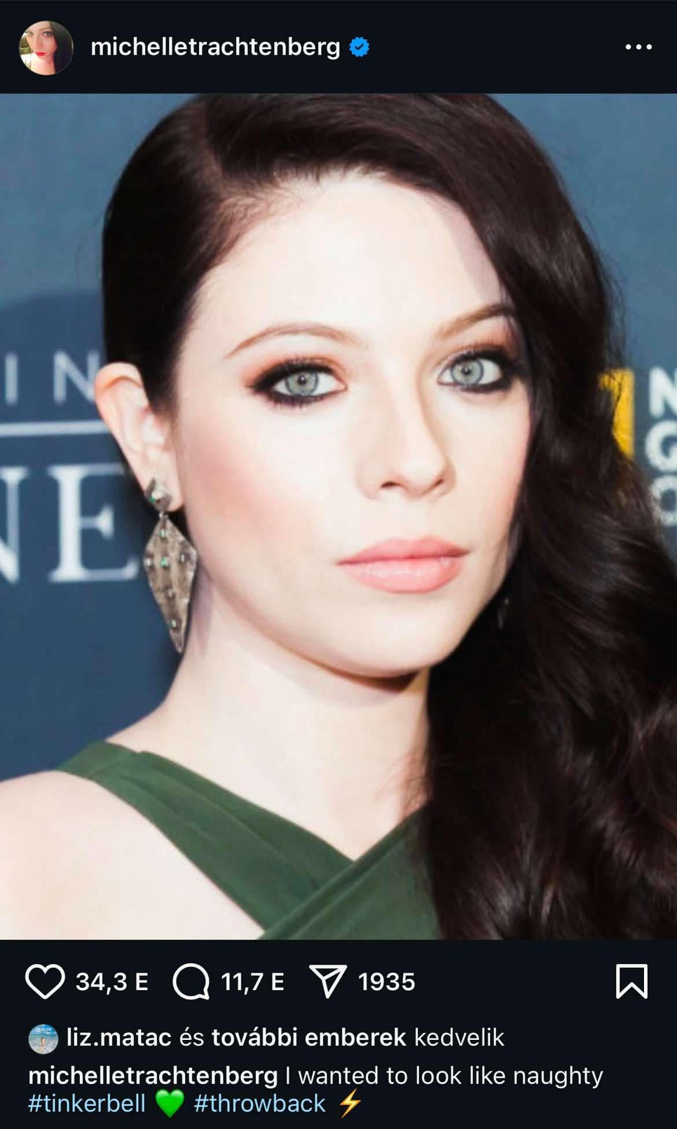 Michelle Trachtenberg egy héttel ezelőtt még posztolt