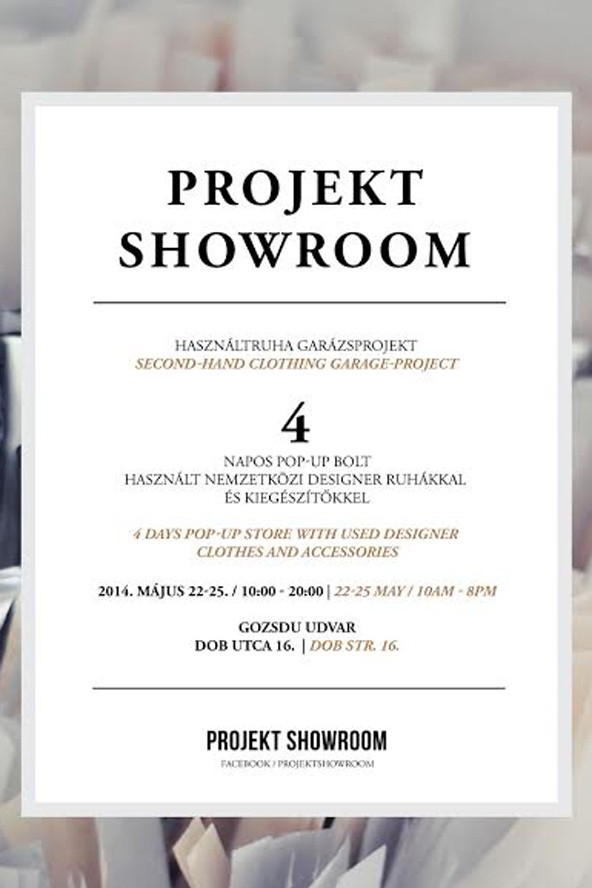 Használt dizájner ruhák és kiegészítők garázsvására