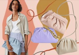 A méretes parti táska: Az eredetileg alkalmi táskaként debütáló forma, megnövekedett méretű változatába még a laptopod is belefér, ha dolgozni indulsz. Fotó MANGO; Válltáska MANGO 7995 Ft; Púder rózsaszín HÖGL 35990 Ft; Lánc pántos PINKO pinko.com