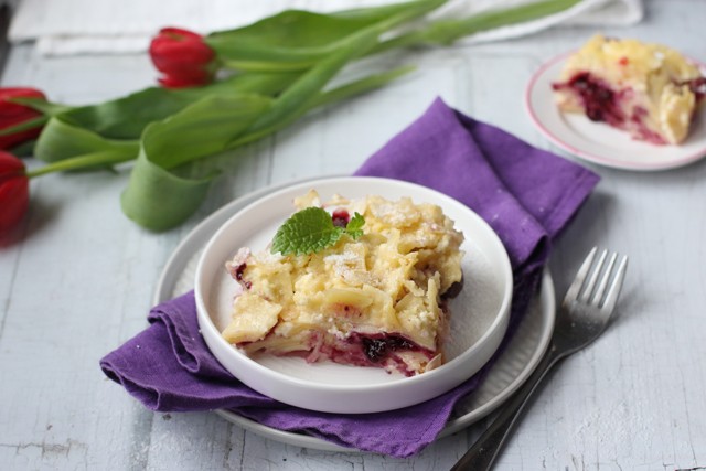 Kicsit bizarr, de annál finomabb a gyümölcsös rakott tészta