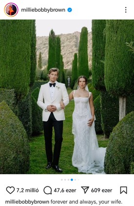 Megérkeztek Millie Bobby Brown és Jake Bongiovi esküvői fotói