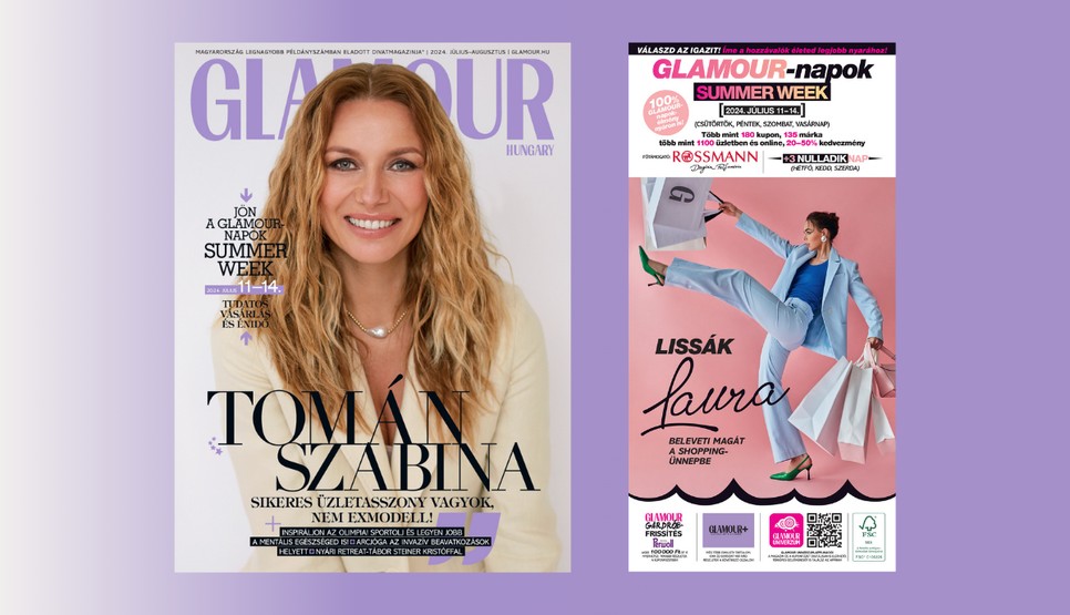 Ha nyár, akkor újra dübörögnek a GLAMOUR-napok! A lapszám és a hozzá csomagolt kuponfüzet már elérhető!