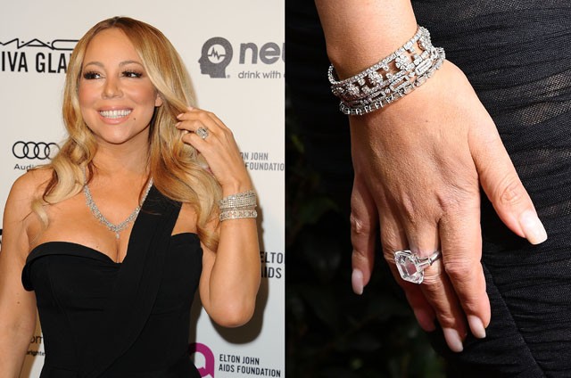 1. Mariah CareyGyűrű értéke: 13,8 millió ausztrál dollár - kb. 3 milliárd Ft