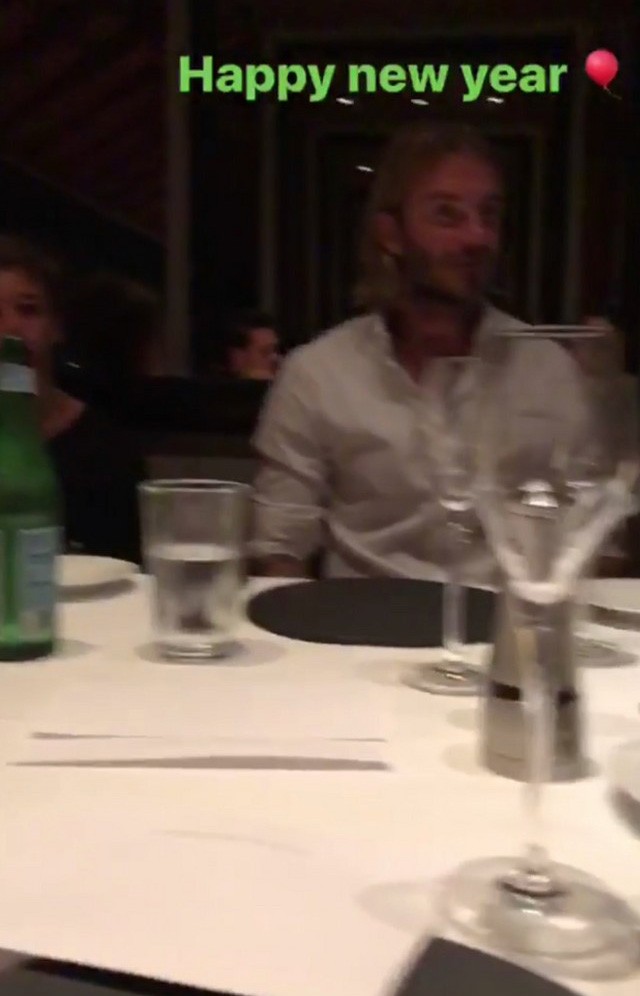 David Beckham szilveszterezik