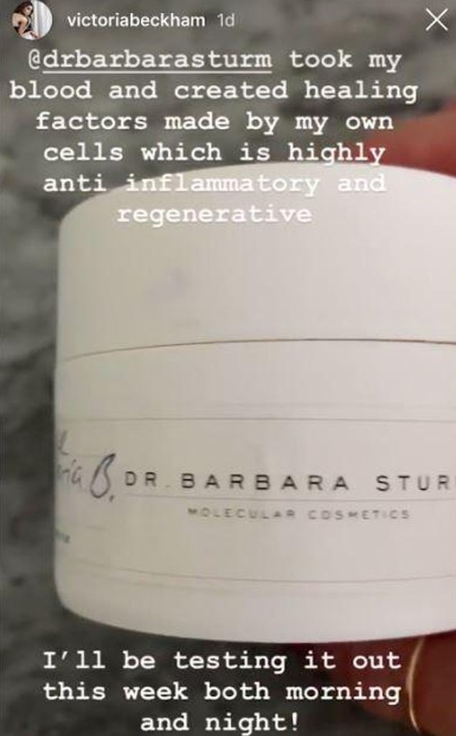 Victoria Beckham saját véréből készült arckréme