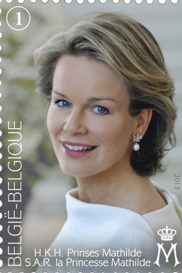 Mathilde az idén januárban, a 40. születésnapjának tiszteletére kibocsátott bélyegen