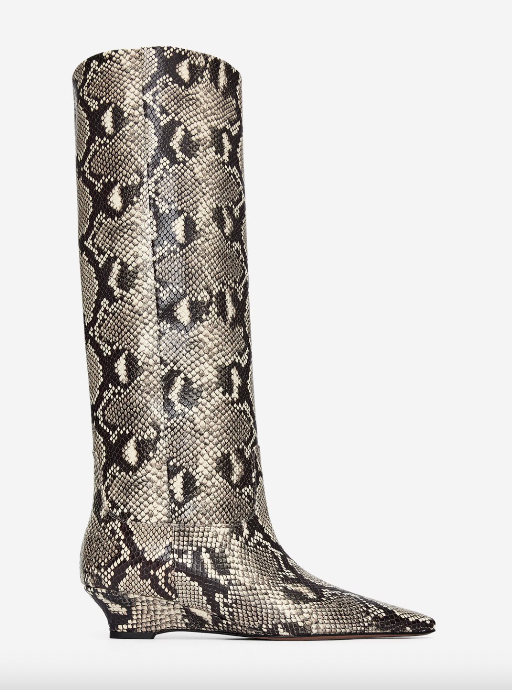 Kígyómintás éktalpú bőrcsizma ARKET arket.com 