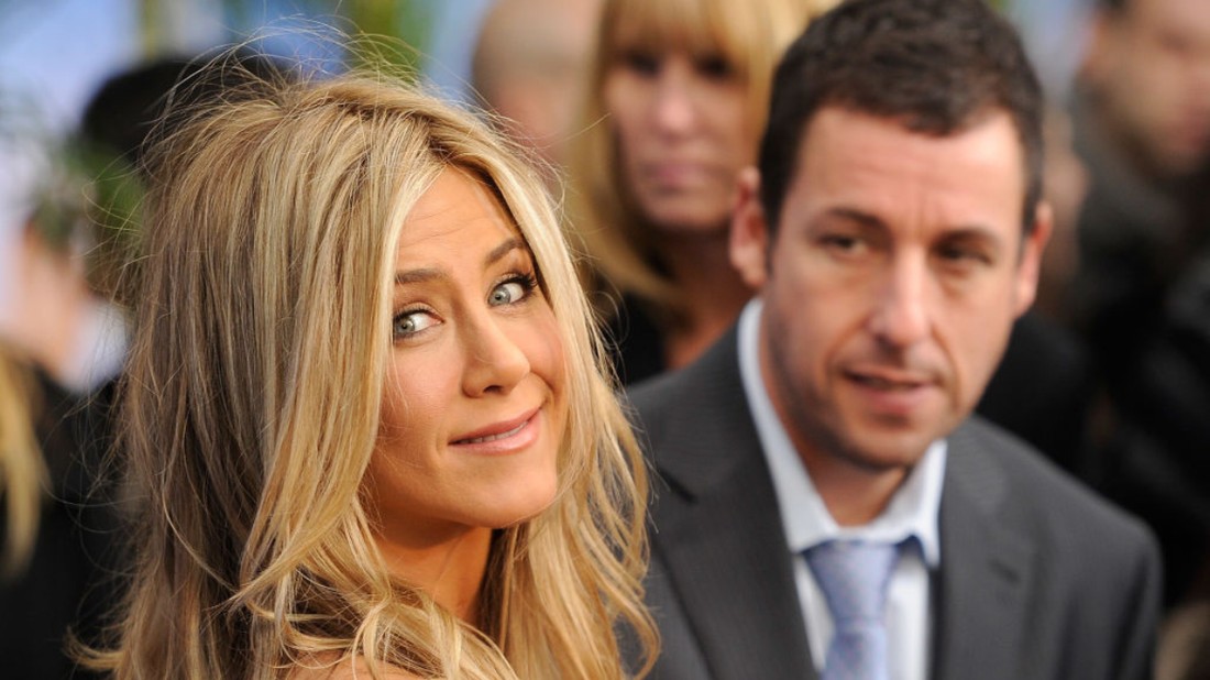 Jennifer Aniston és Adam Sandler, a Kellékfeleség c. film bemutatóján, 2011-ben, New York Cityben