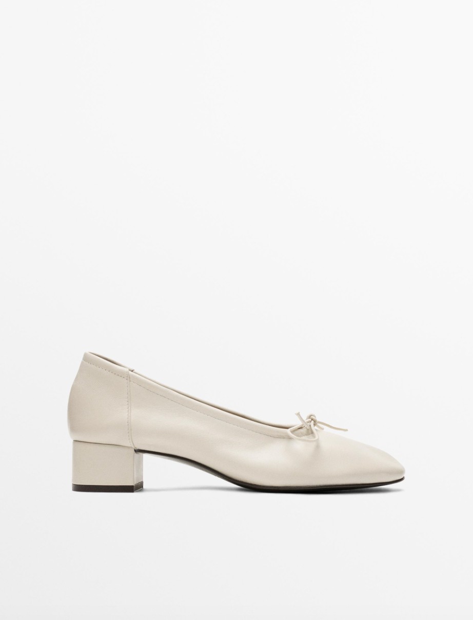 Bőr tömbsarkú cipő MASSIMO DUTTI 42 995 Ft