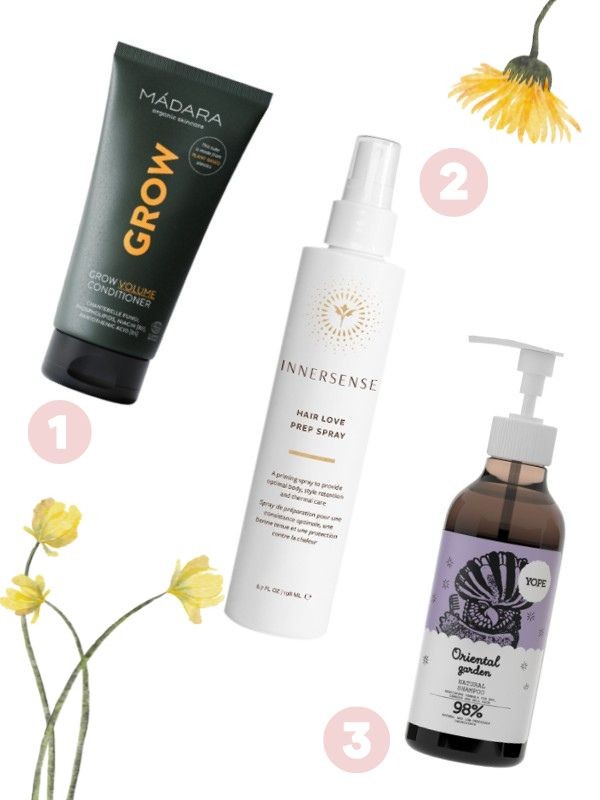 1. Grow volumen növelő kondícionáló MÁDARA 7990 Ft/175 ml (45,65 Ft/1 ml) 2. Hair Love előkészítő spray INNERSENSE 9990 Ft/198 ml (50,45 Ft/1 ml) 3. Oriental Garden sampon száraz, sérült hajra YOPE 2490 Ft/300 ml (8,3 Ft/1 ml)