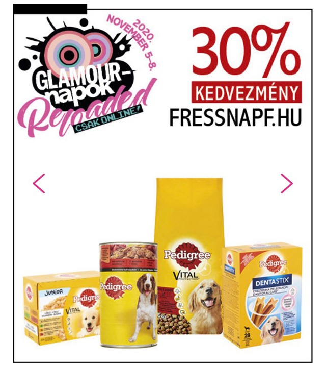 A négylábú kedvencek is nagyon hálásak lesznek a GLAMOUR-napok Reloaded kedvezményekért