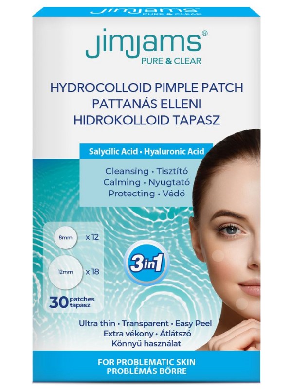 Szuper megoldás a pattanás éjjeli kezelésére. Egyszerűen felhelyezed a kezelni kívánt területre a tapaszt és hagyd, hogy reggelre csodát tegyen, a pattanásnak pedig már nyoma sincs. - Pure & Clear Hidrokolloid pattanástapasz BHA + HA JIMJAMS 1199 Ft/ 30db a jimjams.hu webshopon, GLAMOUR kuponnal, 20% kedvezménnyel 960 Ft