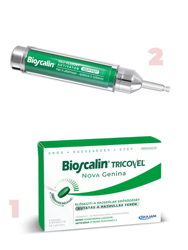 1. Étrend-kiegészítő tabletta BIOSCALIN - bioscalin.hu 2. Haj aktivátor BIOSCALIN - bioscalin.hu