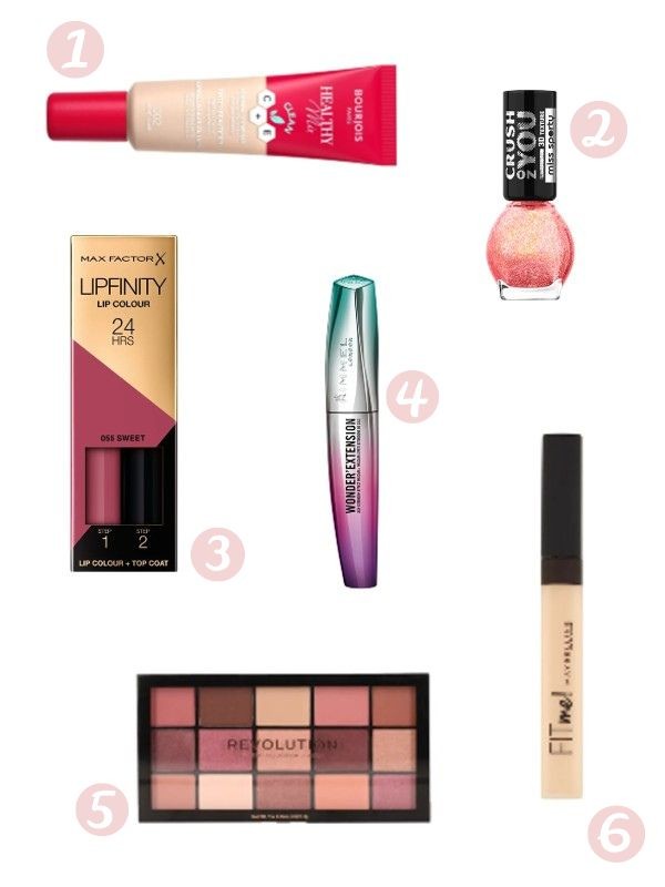 1. Healthy Mix színezett hidratáló (Light) BOURJOIS 4199 Ft a Rossmann üzleteiben és online, GLAMOUR kuponnal, 50% kedvezménnyel 2099,5 Ft 2. Crush On You körömlakk (065) MISS SPORTY 719 Ft a Rossmann üzleteiben és online, GLAMOUR kuponnal, 25% kedvezménnyel 539,25 Ft 3. Lipfinity ajakrúzs (Sweet) MAX FACTOR 4949 Ft a Rossmann üzleteiben és online, GLAMOUR kuponnal, 50% kedvezménnyel 2474,5 Ft 4. Wonder Extension szempillaspirál (001) RIMMEL 2499 Ft a Rossmann üzleteiben és online, GLAMOUR kuponnal, 50% kedvezménnyel 1249,5 Ft 5. Reloaded szemhéjpúder paletta (Provocative) REVOLUTION 2499 Ft a Rossmann üzleteiben és online, GLAMOUR kuponnal, 30% kedvezménnyel 1749,3 Ft 6. Fit Me folyékony korrektor (15) MAYBELLINE 2299 Ft a Rossmann üzleteiben és online, GLAMOUR kuponnal, 50% kedvezménnyel 1149,5 Ft