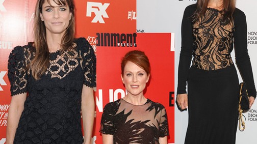 Három sikkes fekete szett, három stílusos sztár