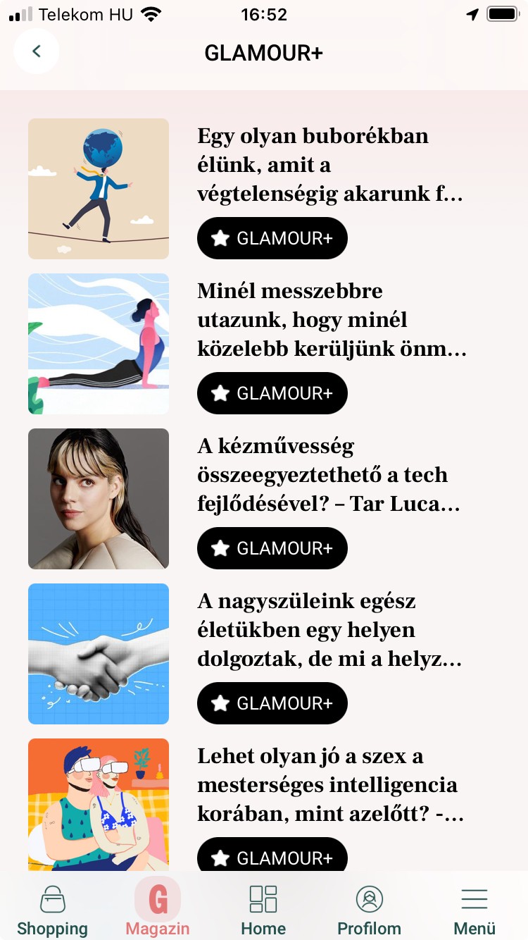 GLAMOUR+ cikkek