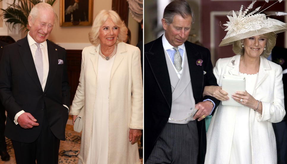 Kamilla királyné és Károly király ma és húsz évvel ezelőtt