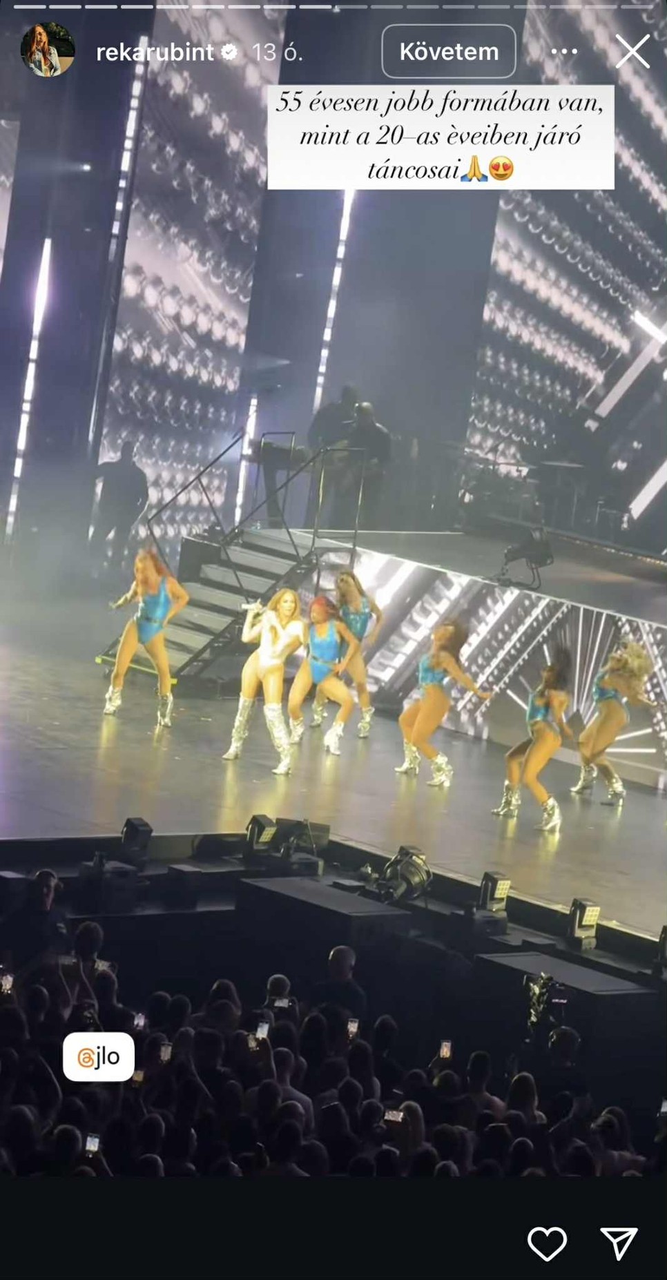 Rubint Réka is odavolt Jennifer Lopez koncertjéért