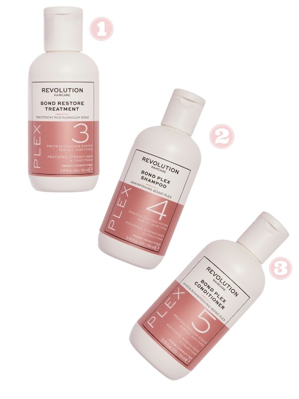 1. Plex 3 hajkötés helyreállító kezelés REVOLUTION 8499 Ft/250 ml (33,96 Ft/1 ml) 2. Plex 4 hajkötés helyreállító sampon REVOLUTION 5999 Ft/250 ml (23,99 Ft/1 ml) 3. Plex 5 hajkötés helyreállító balzsam REVOLUTION 5999 Ft/250 ml (23,99 Ft/1 ml)