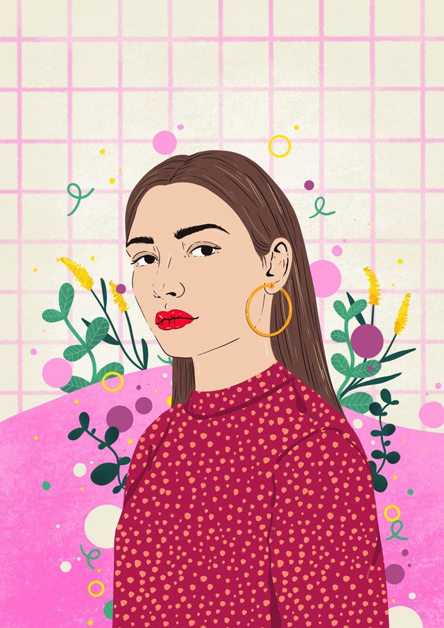 CARINA LINDMEIER, AUSZTRIA - Az ausztriai Linz-ből származó illusztrátor képe nagyon színes és játékos, a világos árnyalatok és a formák kétségkívül védjegyeivé váltak. "Célom, hogy esztétikailag vonzó rajzokat készítsek, amelyek egyaránt tükrözik a koncepciót és az érzelmeket is" – mondta Carina. Azt is elárulta, hogy ez alkalommal a női energiákat és erőket szeretné feltárni a letisztultságán keresztül. @carinalindmeier