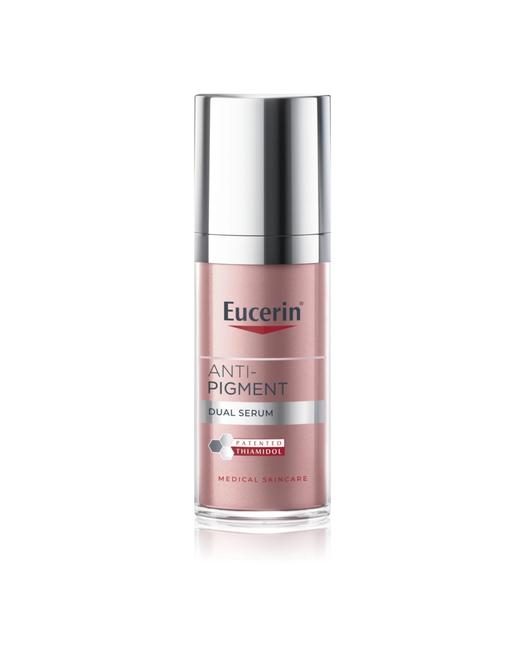 Anti-Pigment Duál Szérum EUCERIN 22 918 Ft/30 ml. A könnyű emulzió klinikailag és bőrgyógyászatilag bizonyított módon csökkenti a sötét foltokat és megelőzi újbóli kialakulásukat, miközben megújítja a bőr megjelenését 