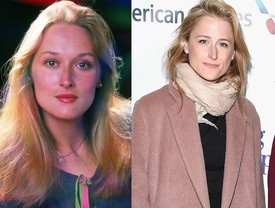 Meryl Streep 1976-ban és lánya Mamie Gummer 2016-ban
