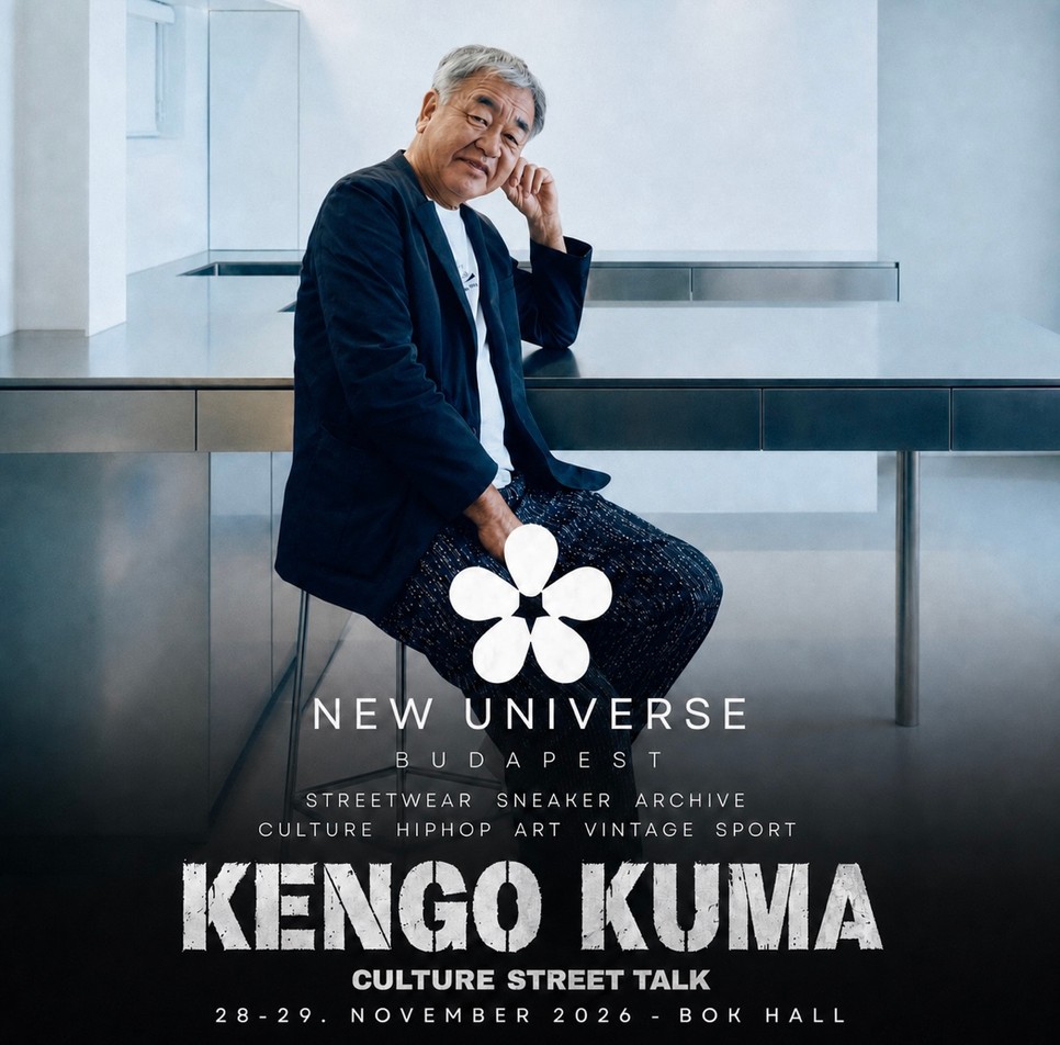 A világ egyik legismertebb építésze, Kengo Kuma is Budapestre érkezik a New Universe-re, bizonyítva, hogy az építészet, a divat és a fiatalok kultúrája között egyre izgalmasabb kapcsolatok születnek