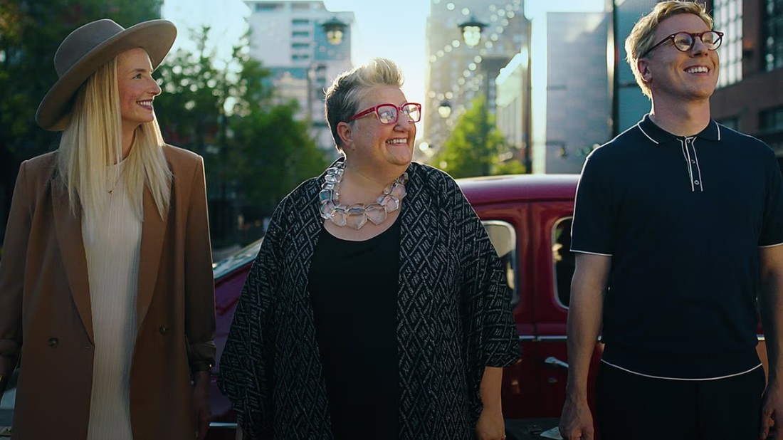 Katarina Blom, Ella Engström és Johan Svenson, a The Gentle Art of Swedish Death Cleaning főszereplői