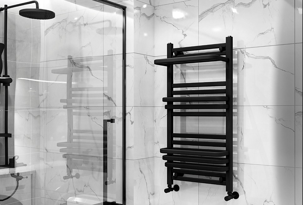 Fekete fürdőszoba radiátor