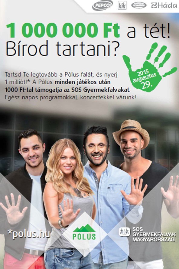 Egymillió forintos nyeremény a Pólus jótékonysági rendezvényén