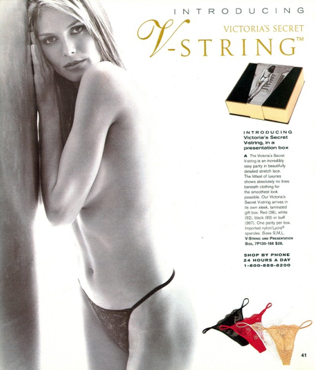 A 2000-es években induló tangaőrületet Heidi Klum mutatta be a Victoria´s Secret vásárlóinak