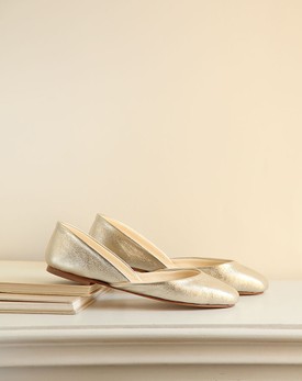 The White Ribbon, Gold Sparkle balerinacipő