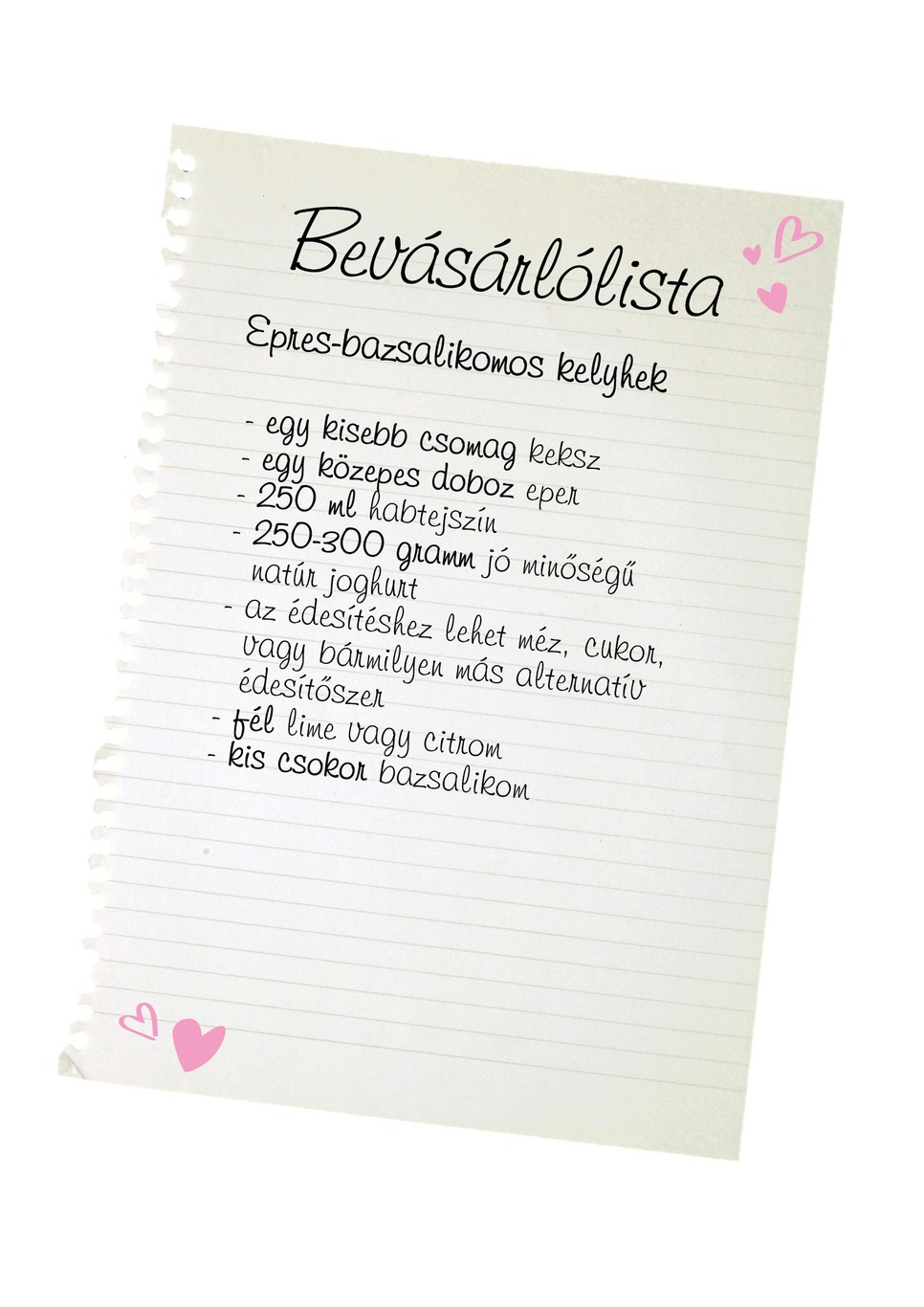 Mennyei epres-bazsalikomos kehely, amit 10 perc alatt el tudsz készíteni