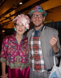 Egyik kedves barátnőjével, Tziporah-val a madridi divathéten