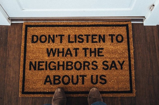 Don`t Listen To The Neighbors Brown Coir Doormat - Fancy.com - 8 911 Ft