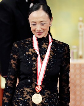 Yoko Morishita a 24. Praemium Imperiale kulturális díj átadóünnepségén Tokióban 2012-ben.