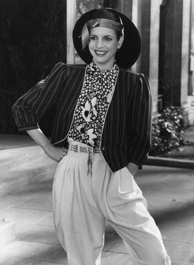 Emanuel Ungaro modell a nyolcvanas években