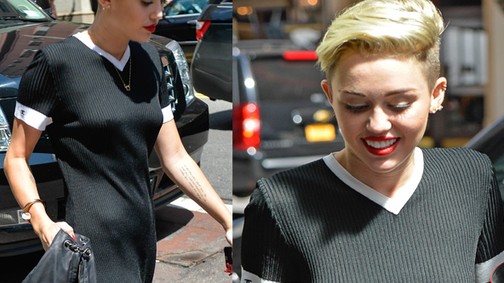 Miley Cyrus megint melltartó nélkül, megint villant