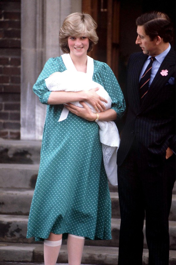 Diana és Charles 1982-ben az újszülött Williammel