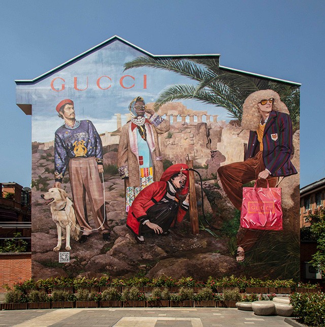 Elképesztő: Murálon hirdet a Gucci világszerte