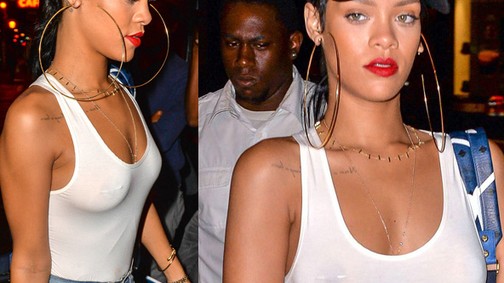 Rihanna megint az utcán mutogatta melleit