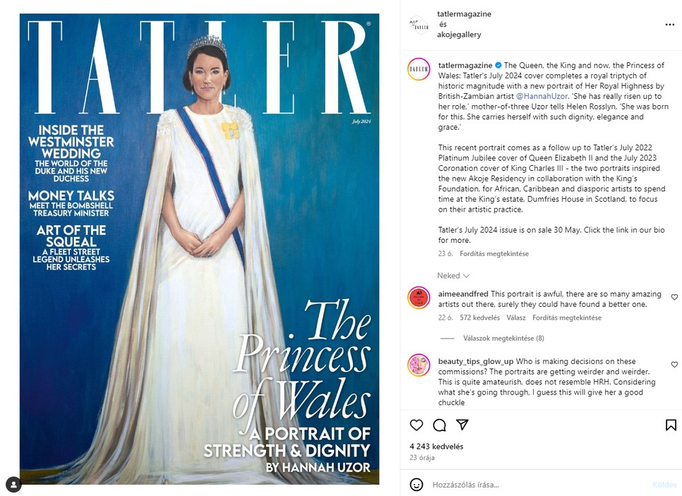 Katalin hercegné a Tatler júliusi címlapján