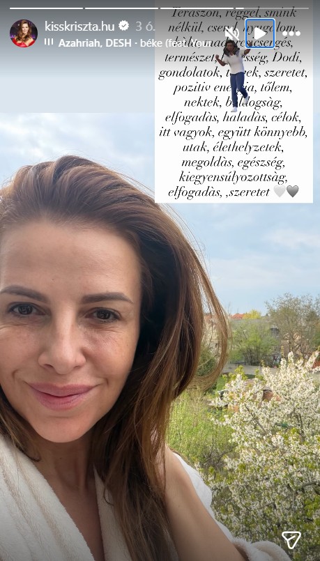 Stohl András barátnője, Kiss Kriszta álomszép reggel is