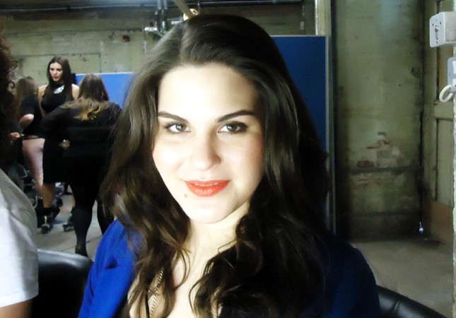 Farkas Éva plus size modell a British Plus Size Fashion Weekenden