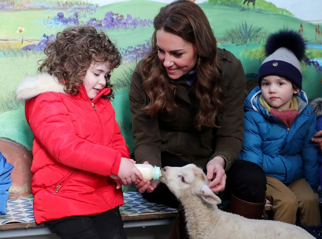 Katalin hercegné lazára vette a figurát: alpakákkal cukiskodik