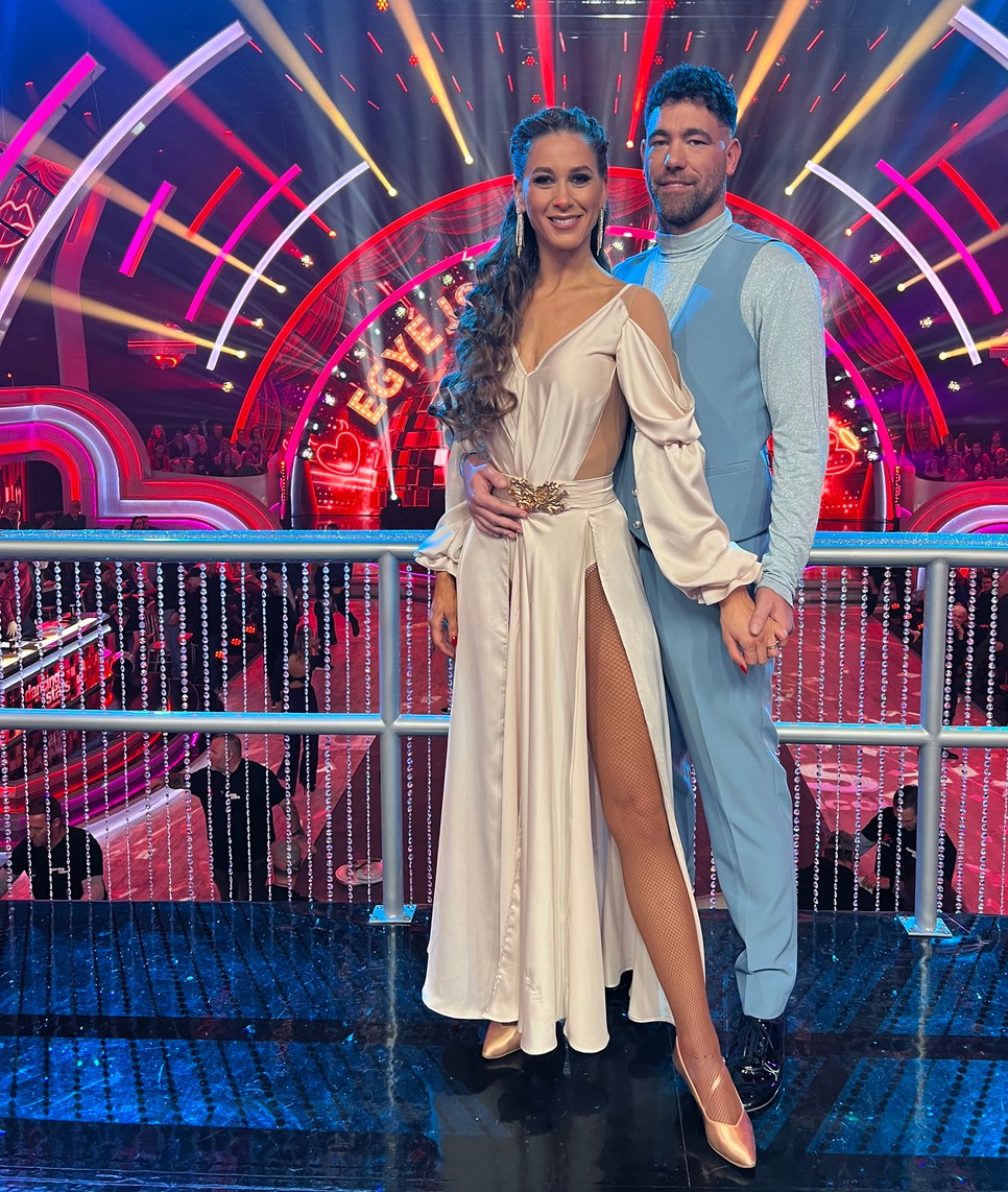 Krausz Gábor és Mikes Anna a Dancing with the Stars keringője előtt