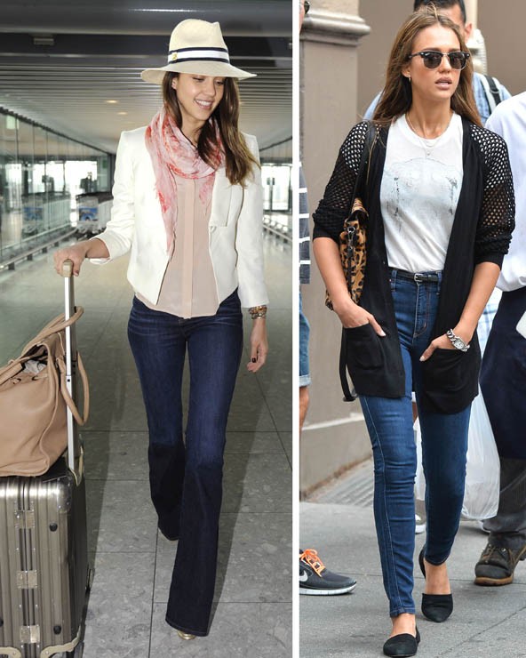 Kitűnő a reptéri és az utcai stílusa. Trendi, sikkes, de kényelmes darabokat vesz fel, a farmer majdnem mindig főszereplő. És még a férfikalap is jól áll neki.