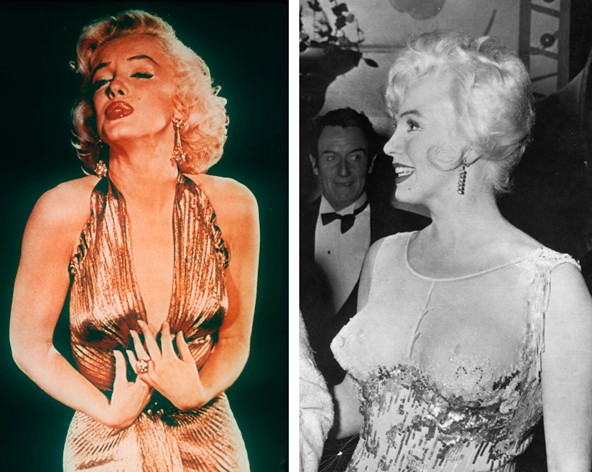 És persze Marilyn Monroe, aki a vilg legszexibb női közé számít még ma is! A dekoltázsa ellenállhatatlanul vonzotta a szemeket, mégsem volt túlzó. Mindenesetre talált olyan nyakig zárt ruhát is, amely dögösebb volt, mint némely köldökig nyitott darab.