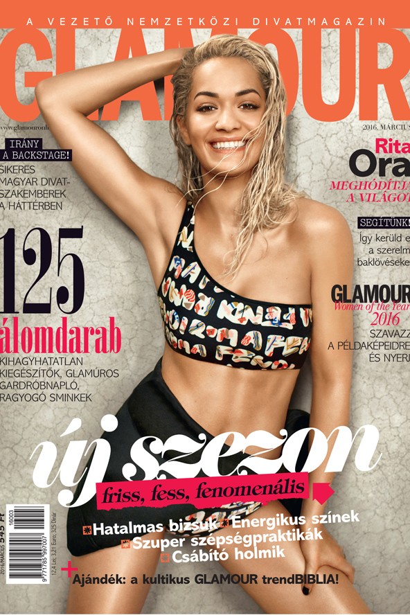 glamour, címlap, rita ora, 2016, glamour magazin, március